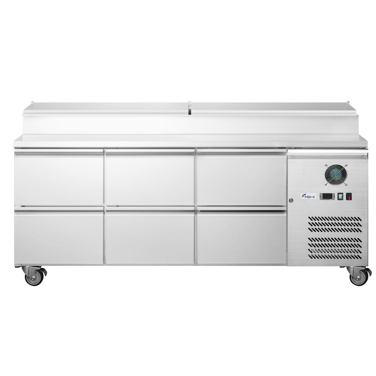 FED-X XSS7C18S3V-6D - Six Drawer Sandwich Prep Counter 1795 x 700mm 8 x GN 1/3