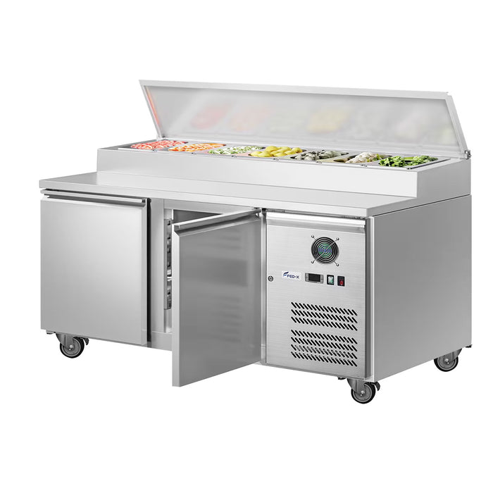 FED-X XSS8C15S2V - Two Door Sandwich Prep Counter 1510 x 800mm - image 3