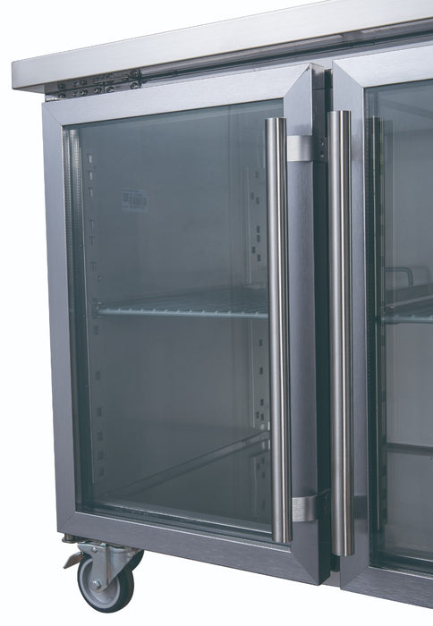 FED-X XUB6C13G2V - Two Glass Door Bench Fridge 1360 x 600mm 228L - image 5
