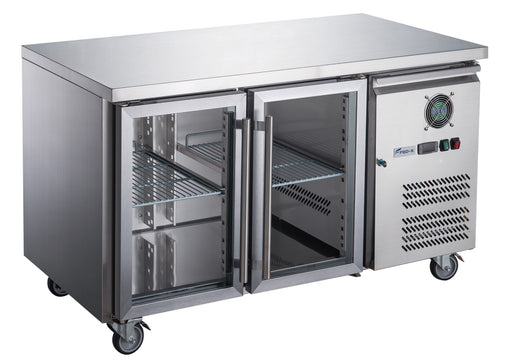 FED-X XUB6C13G2V - Two Glass Door Bench Fridge 1360 x 600mm 228L - image 2