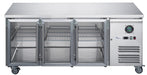 FED-X XUB6C18G3V - Three Glass Door Bench Fridge 1795 x 600mm 339L