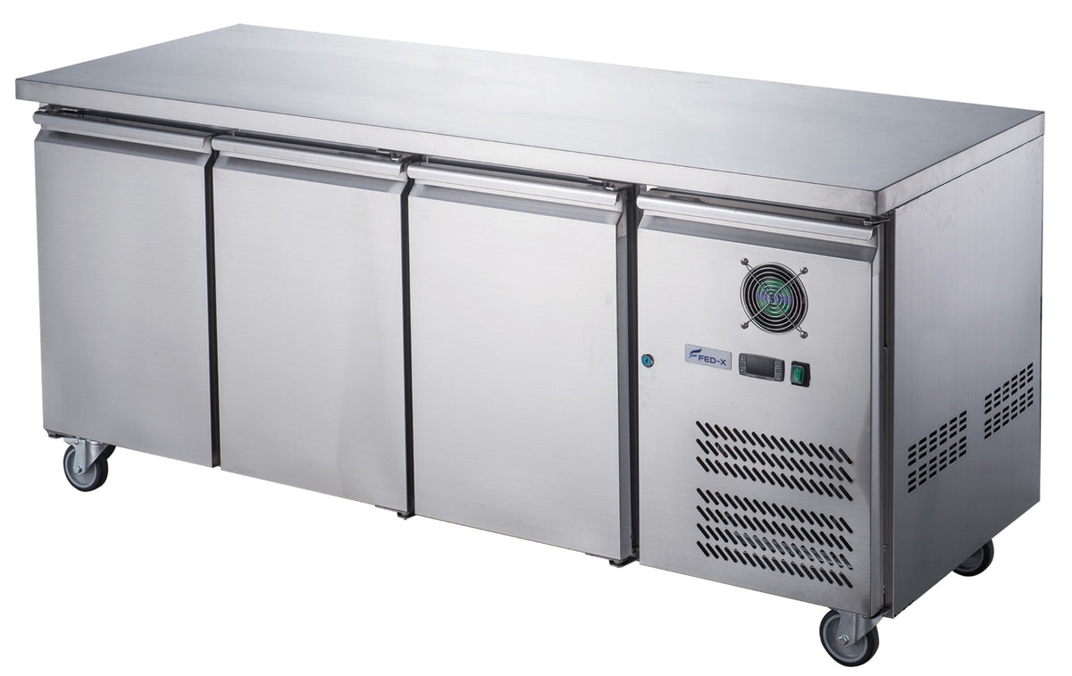 FED-X XUB6C18S3V - Three Door Bench Fridge 1795 x 600mm 339L - image 3