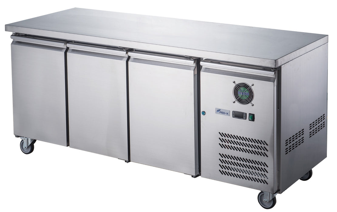 FED-X XUB6C18S3V - Three Door Bench Fridge 1795 x 600mm 339L - image 3