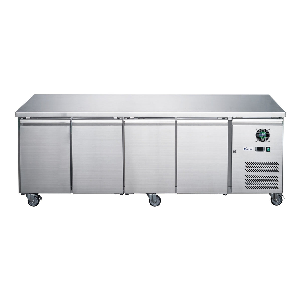 FED-X XUB6C22S4V - Four Door Bench Fridge 2230 x 600mm 449L