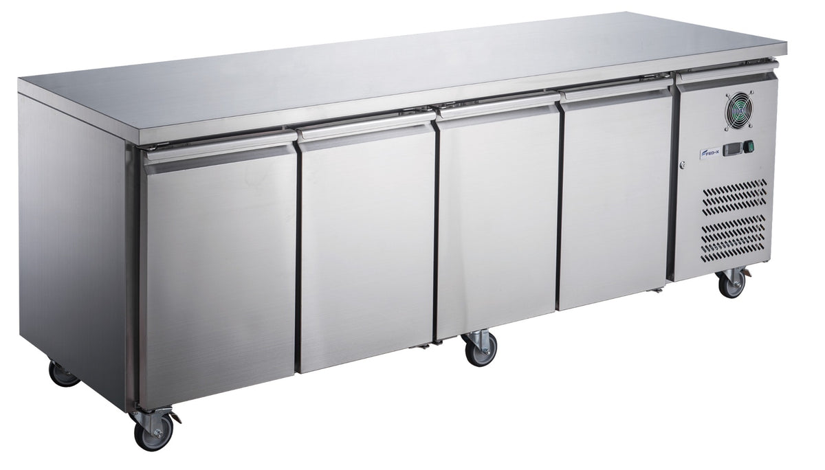 FED-X XUB6C22S4V - Four Door Bench Fridge 2230 x 600mm 449L - image 2