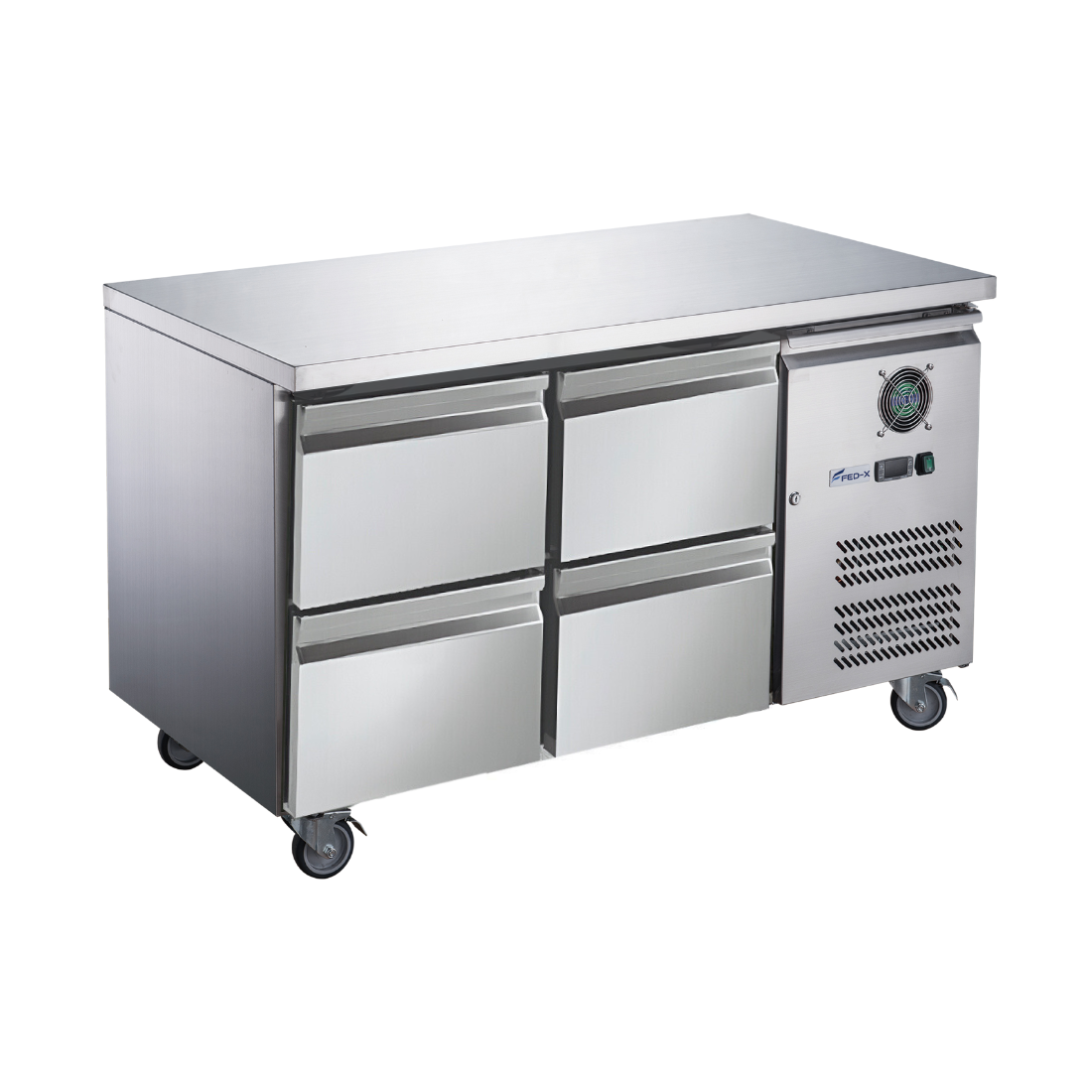 FED-X XUB7C13S2D - Four Drawer Bench Fridge 1360 x 700mm 282L