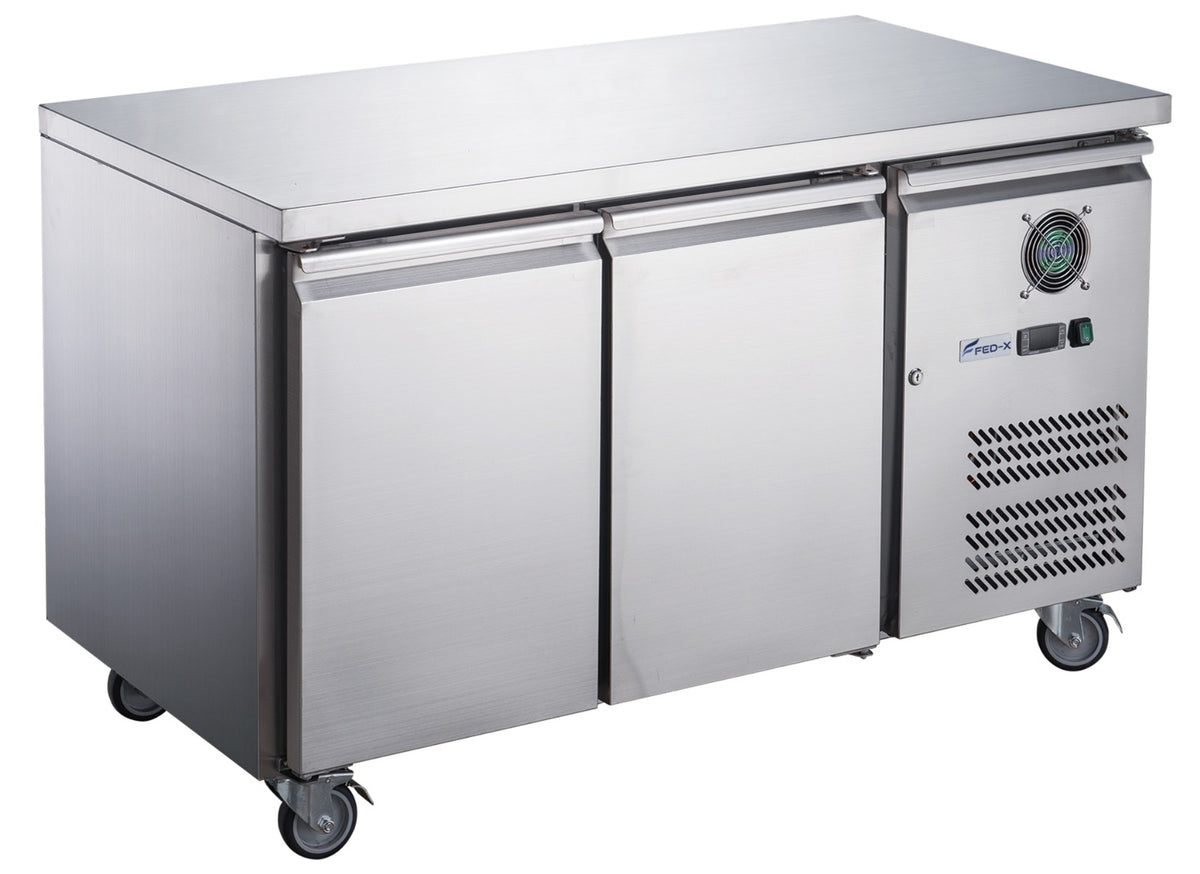 FED-X XUB7C13S2V - Two Door Bench Fridge 1360 x 700mm 282L - image 2