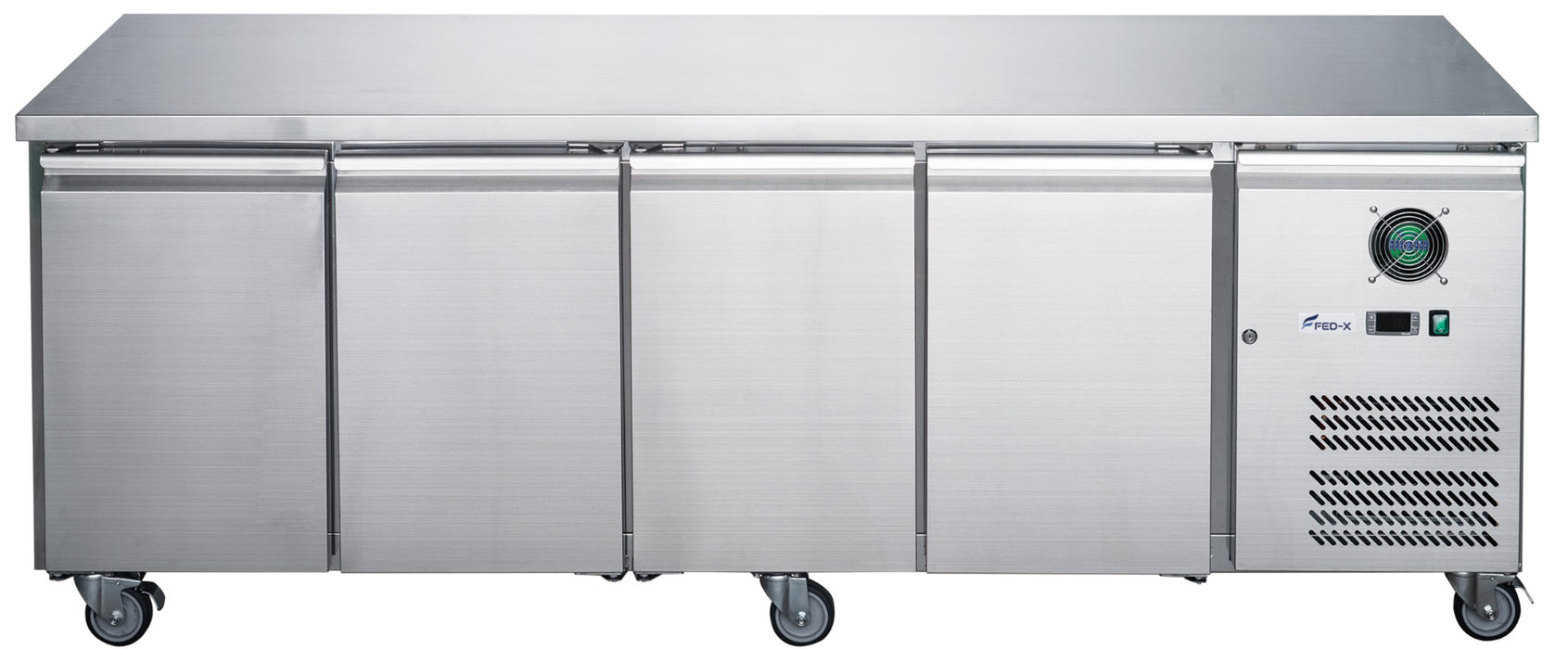 FED-X XUB7C22S4V - Four Door Bench Fridge 2230 x 700mm 553L