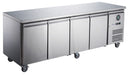 FED-X XUB7C22S4V - Four Door Bench Fridge 2230 x 700mm 553L - image 2