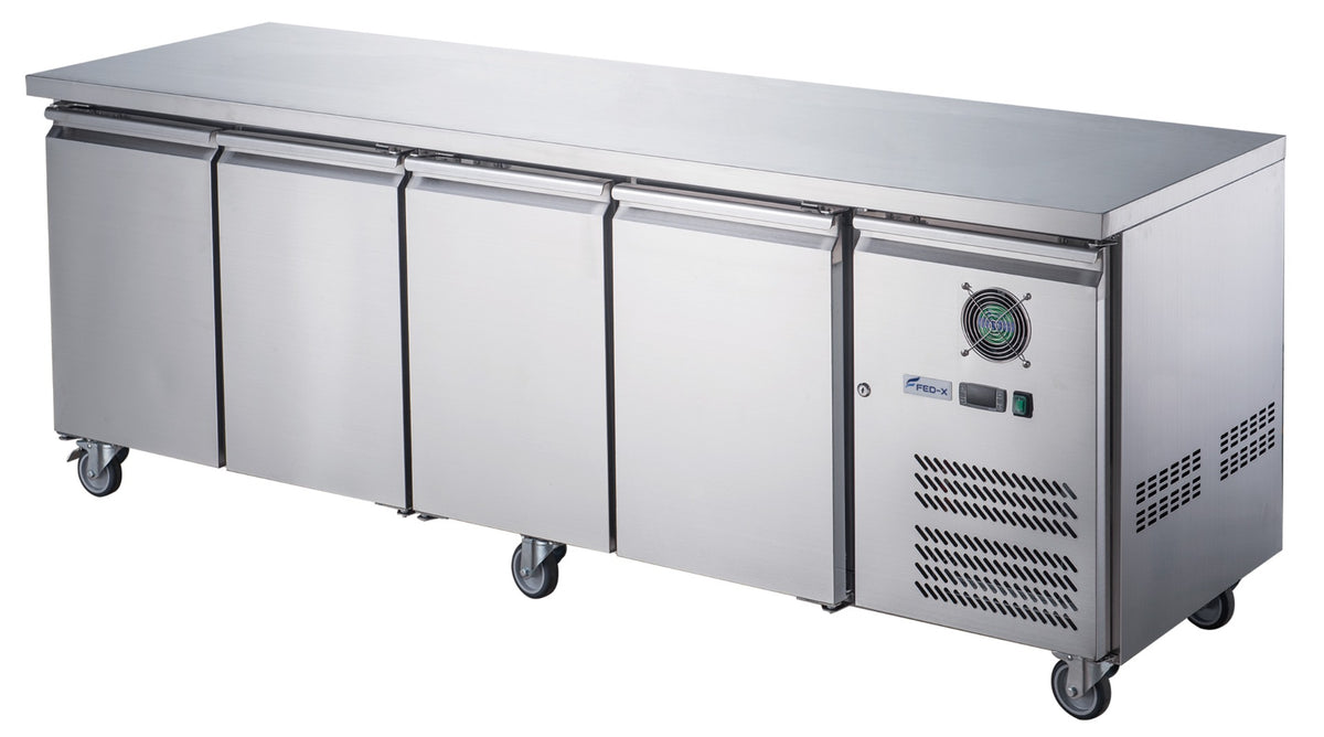FED-X XUB7C22S4V - Four Door Bench Fridge 2230 x 700mm 553L - image 3