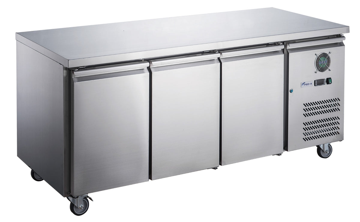 FED-X XUB7F18S3V - Three Door Bench Freezer 1795 x 700mm 417L - image 2