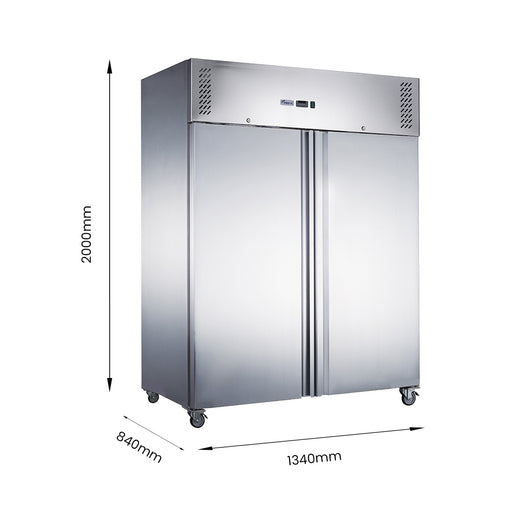 FED-X XURC1200SFV - Two Door Stainless Steel Upright Fridge 1340mm 1200L - image 2