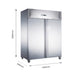 FED-X XURC1200SFV - Two Door Stainless Steel Upright Fridge 1340mm 1200L - image 2