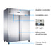 FED-X XURC1200SFV - Two Door Stainless Steel Upright Fridge 1340mm 1200L - image 3