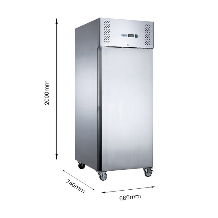 FED-X XURC400SFV - Single Door Stainless Steel Upright Fridge 680mm 429L - image 2