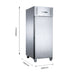 FED-X XURC400SFV - Single Door Stainless Steel Upright Fridge 680mm 429L - image 2