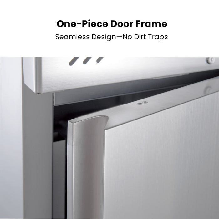 FED-X XURC400SFV - Single Door Stainless Steel Upright Fridge 680mm 429L - image 6