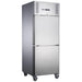 FED-X XURC650S1V - Split Two Door Stainless Steel Upright Fridge 740mm 650L
