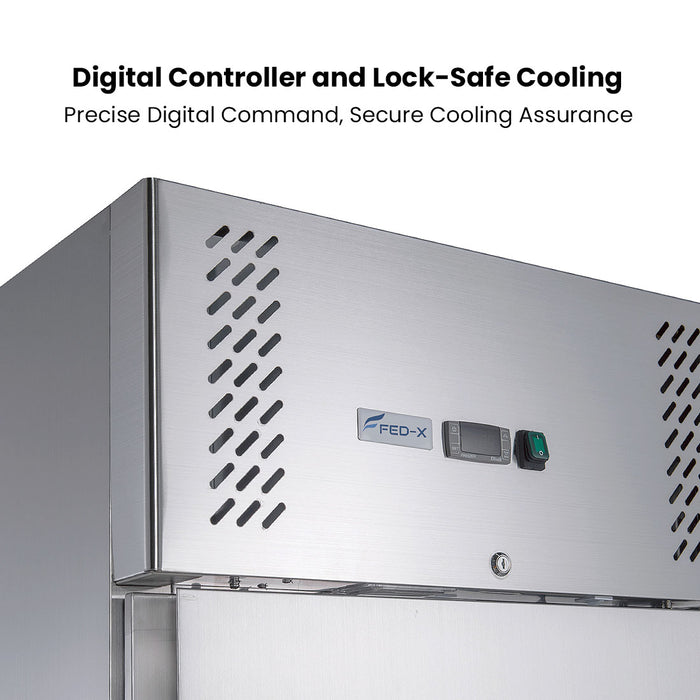 FED-X XURC650SFV - Single Door Stainless Steel Upright Fridge 740mm 650L - image 4