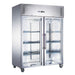 FED-X XURF1200G2V - Two Glass Door Stainless Steel Upright Freezer 1340mm 1236L