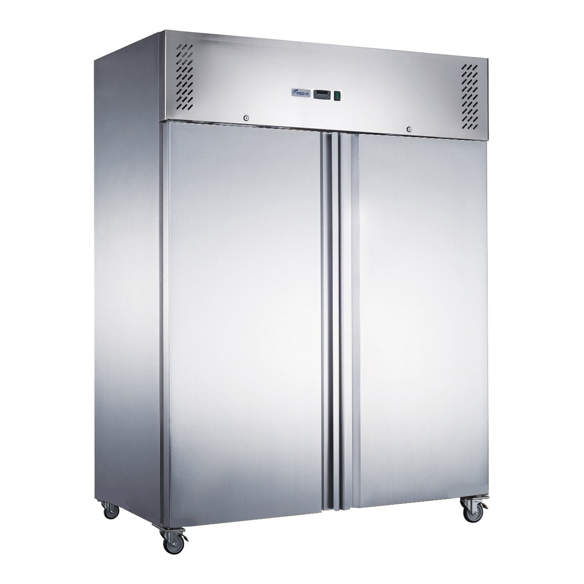FED-X XURC1200SFV - Two Door Stainless Steel Upright Fridge 1340mm 1200L