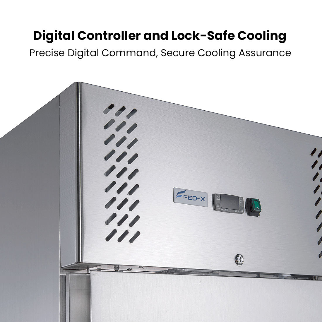 FED-X XURF1410S2V - Split Four Door Stainless Steel Upright Freezer 1480mm 1410L - image 4