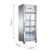 FED-X XURF600G1V - Glass Door Stainless Steel Upright Freezer 680mm 600L - image 2