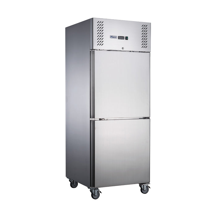 FED-X XURF650S1V - Split Two Door Stainless Steel Upright Freezer 740mm 650L - image 2