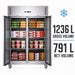 FED-X XURF1200SFV - Two Door Stainless Steel Upright Freezer 1340mm 1236L - image 6