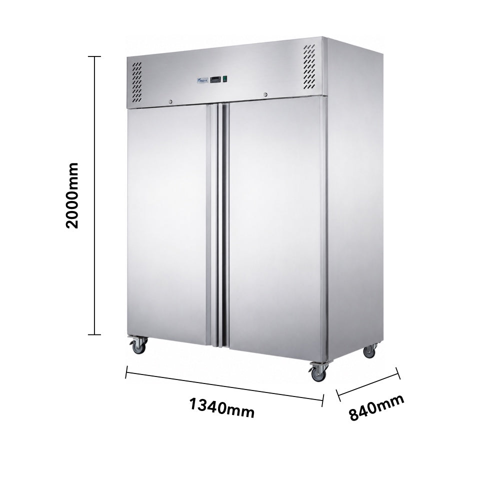 FED-X XURF1200SFV - Two Door Stainless Steel Upright Freezer 1340mm 1236L - image 2