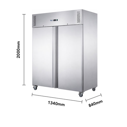 FED-X XURF1200SFV - Two Door Stainless Steel Upright Freezer 1340mm 1236L - image 2