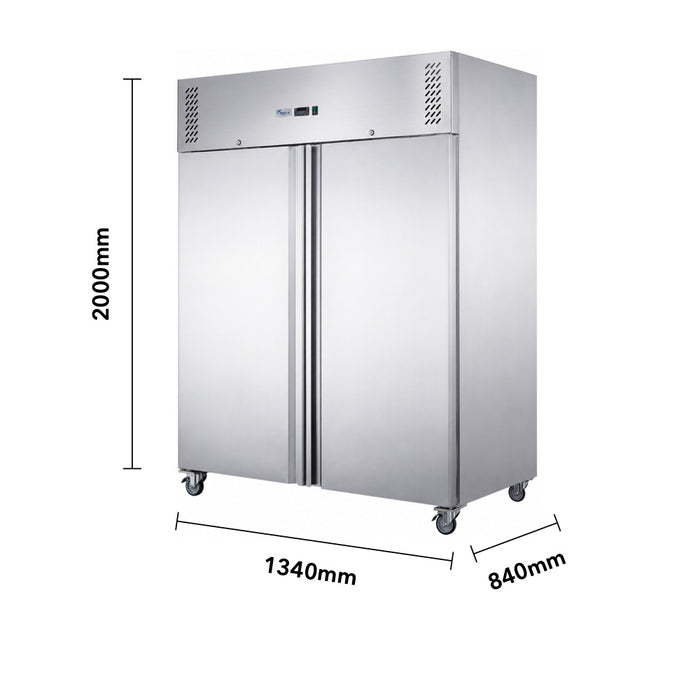 FED-X XURF1200SFV - Two Door Stainless Steel Upright Freezer 1340mm 1236L - image 2