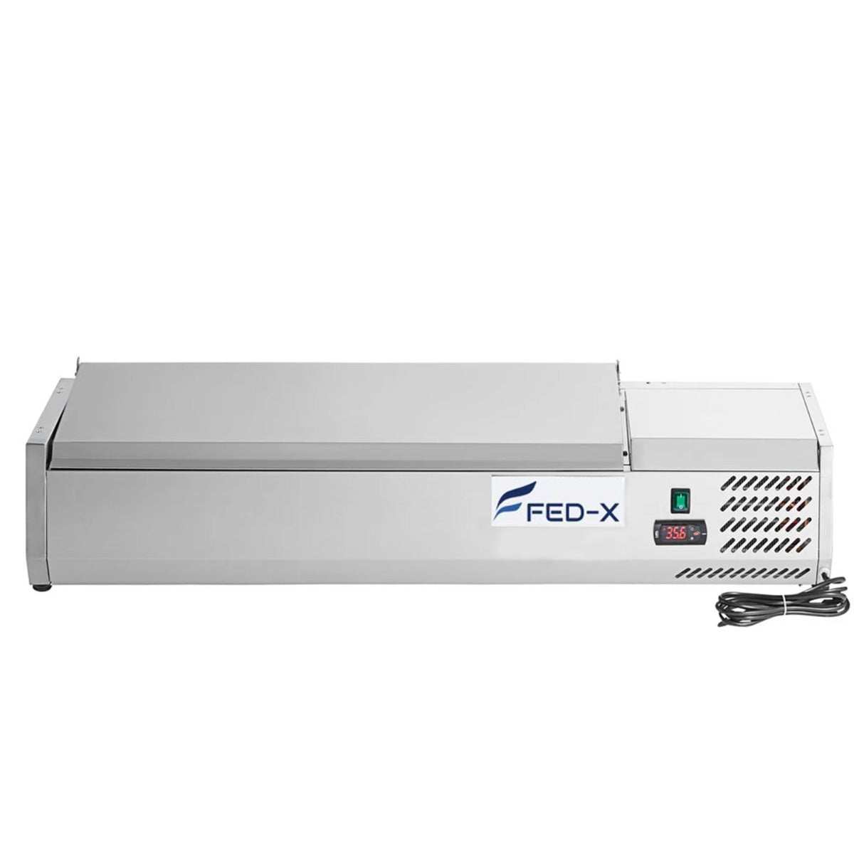 FED-X XVRX1200/380S - Countertop Salad Bar with Stainless Steel Lids 4 x GN 1/3 1200mm - image 2