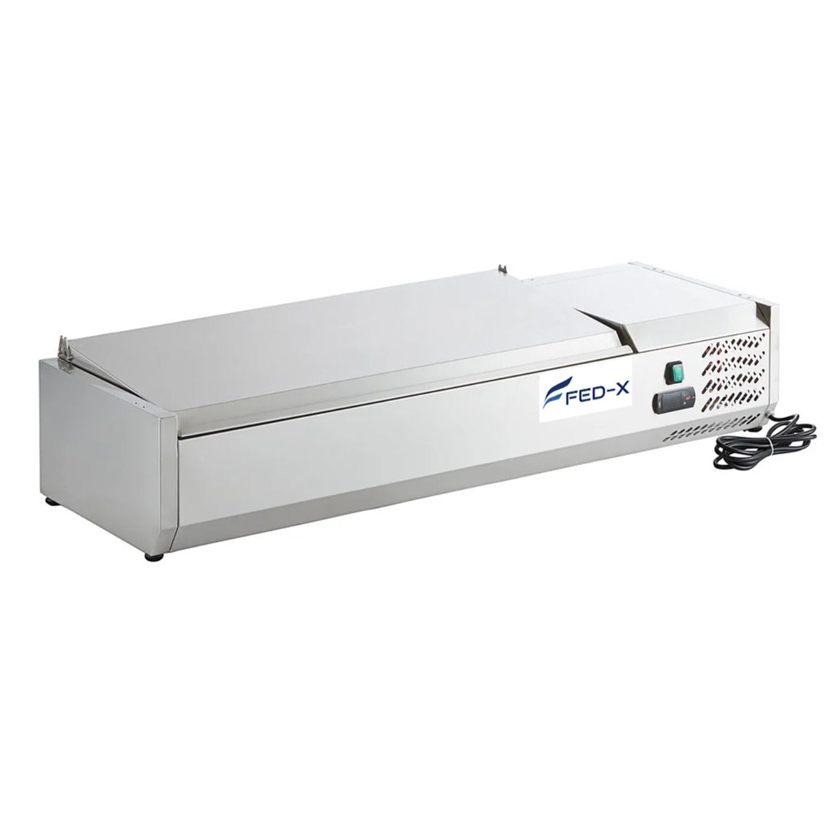 FED-X XVRX1200/380S - Countertop Salad Bar with Stainless Steel Lids 4 x GN 1/3 1200mm - image 3