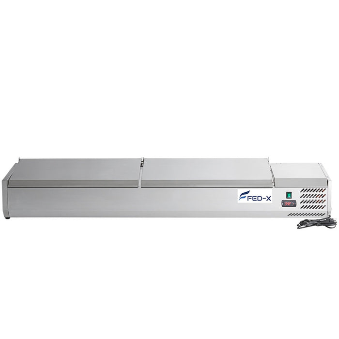 FED-X XVRX2000/380S - Countertop Salad Bar with Stainless Steel Lids 9 x GN 1/3 2000mm - image 2
