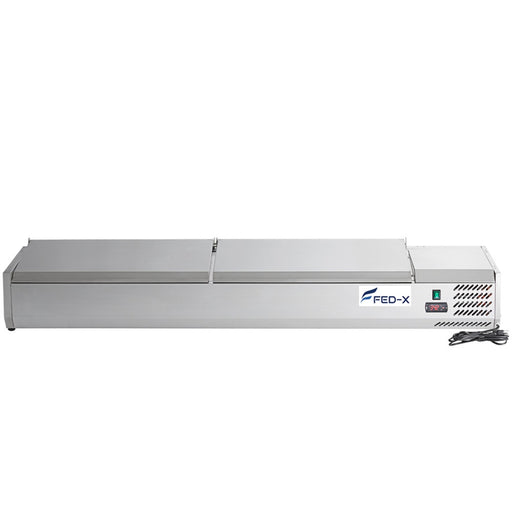 FED-X XVRX1800/380S - Countertop Salad Bar with Stainless Steel Lids 8 x GN 1/3 1800mm
