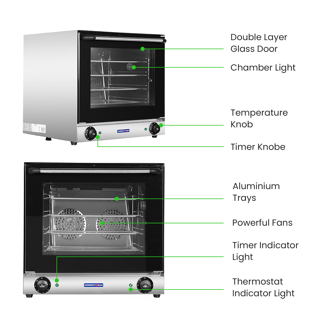 ConvectMax YXD-1AE - Compact 4 Tray Convection Oven, 10A - image 3