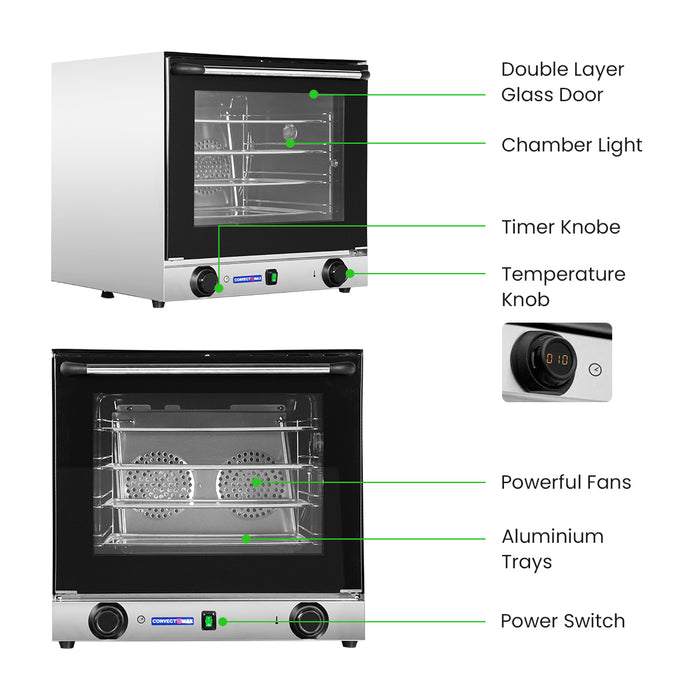 ConvectMax YXD-1DI - Compact Digital 4 Tray Convection Oven, 10A - image 3