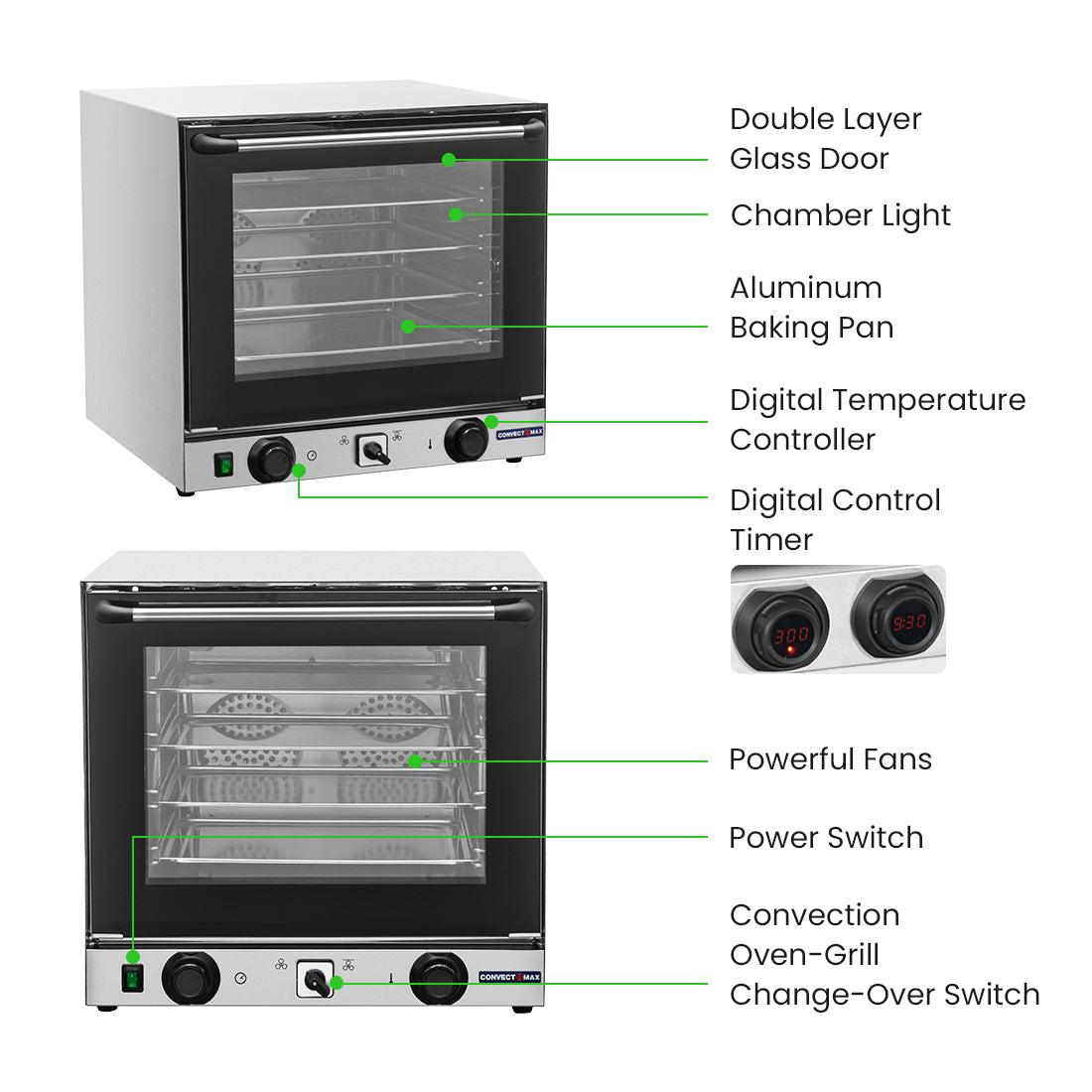 ConvectMax YXD-3DI - 62L Digital Convection Oven with Grill, 10A - image 3