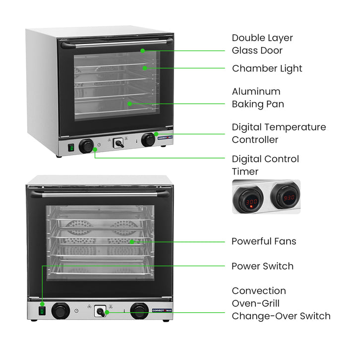 ConvectMax YXD-3DI - 62L Digital Convection Oven with Grill, 10A - image 3