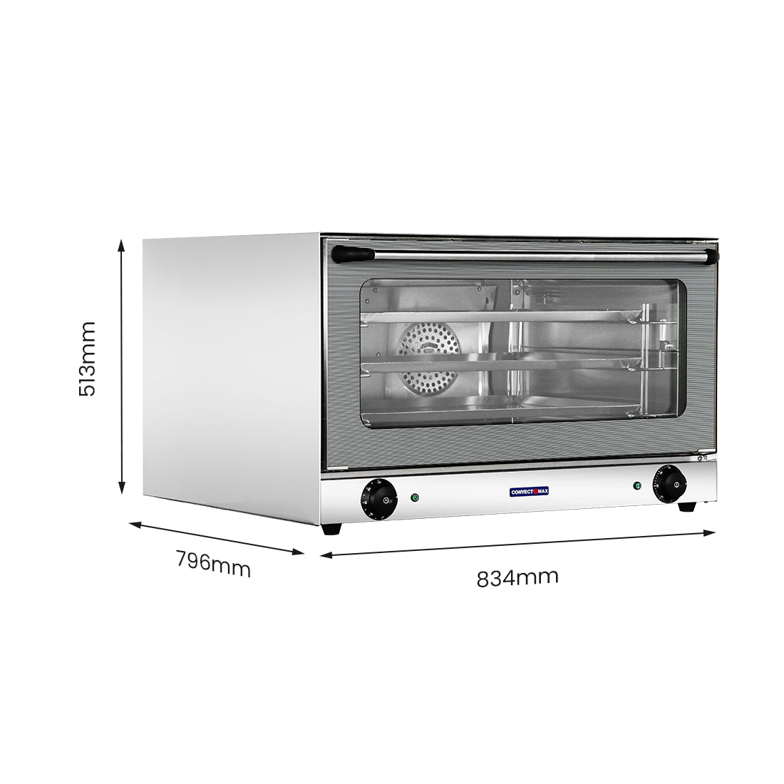 ConvectMax YXD-8A-3E - 3 Tray 600x400 Convection Oven, 15A - image 3