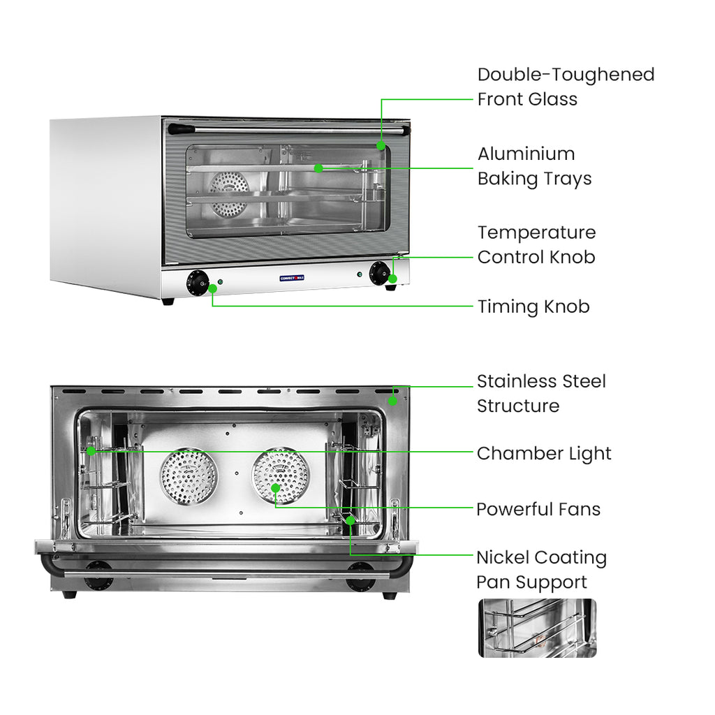 ConvectMax YXD-8A-3E - 3 Tray 600x400 Convection Oven, 15A - image 4
