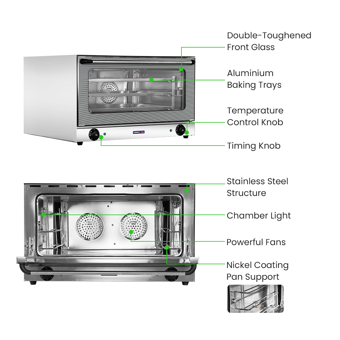 ConvectMax YXD-8A-3E - 3 Tray 600x400 Convection Oven, 15A - image 4