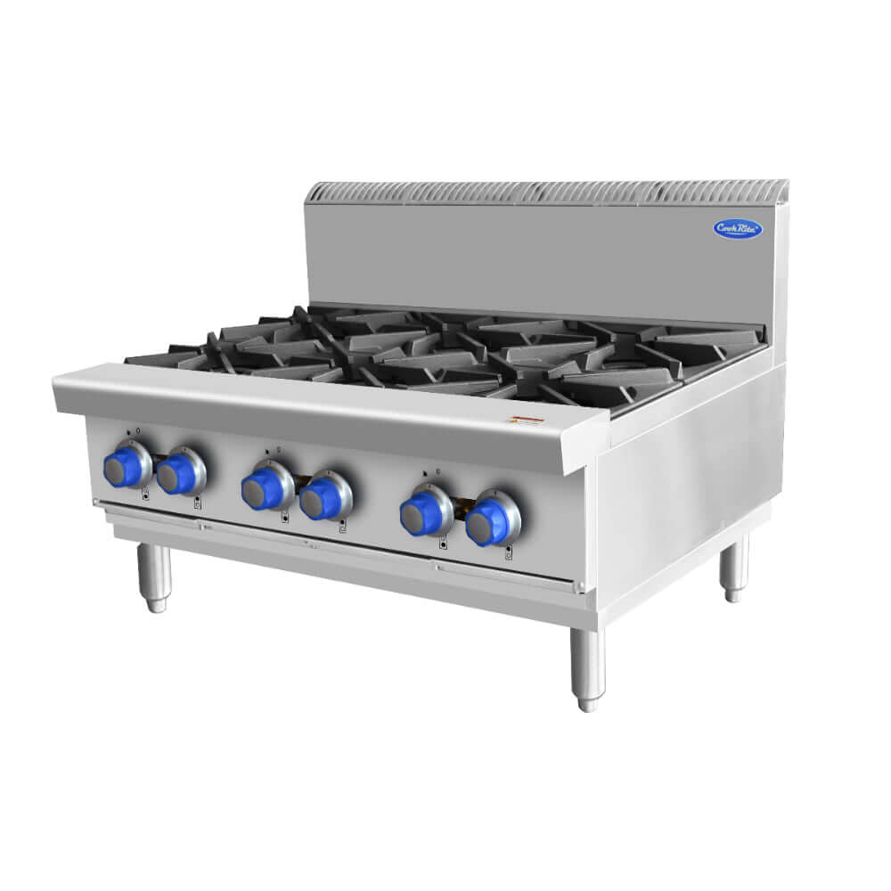 CookRite AT80G6B-C - 6 Burner Cook Counter Top
