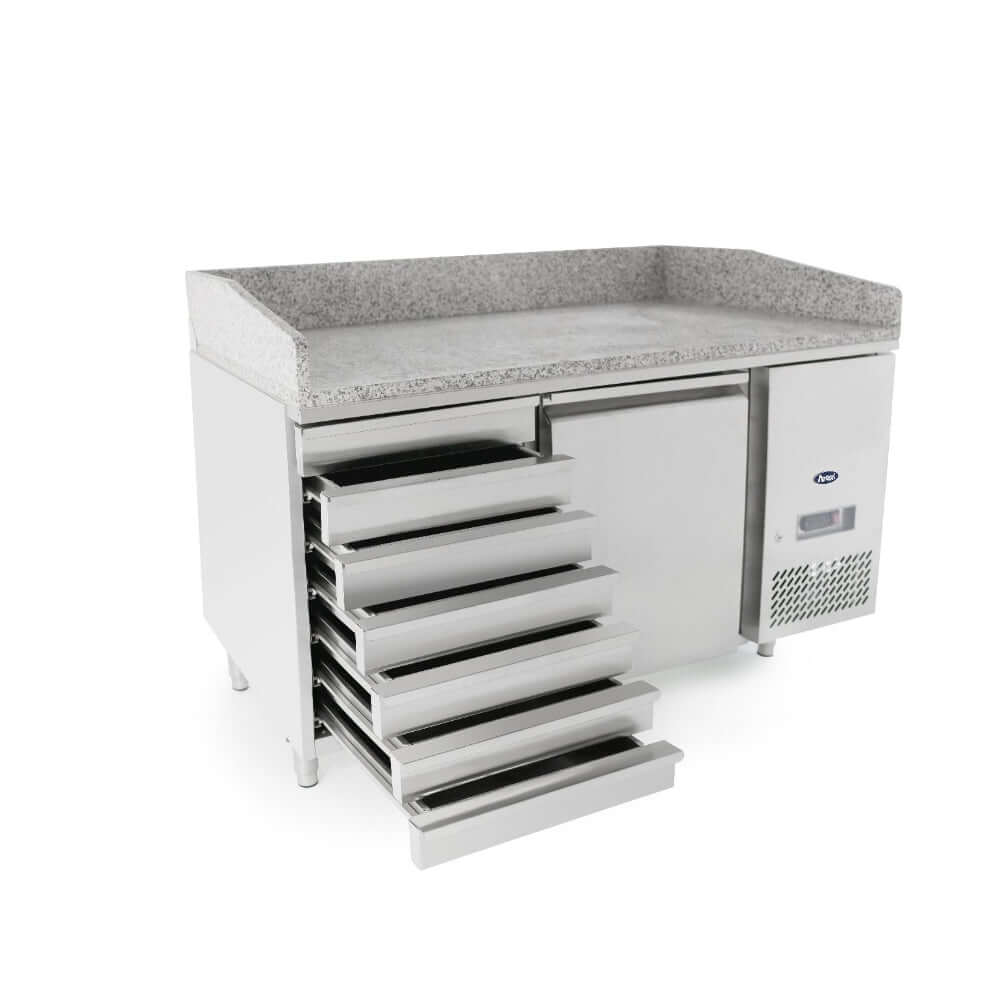 Atosa EPF3490 - Single Door Refrigerated Pizza Table with Drawers