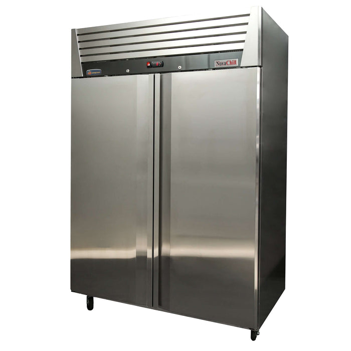 Conquest MPW8U2F-LPW8U2F - Double Solid Door Storage Fridge-Freezer