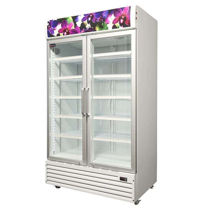 Crusader CCE1130Flower - Double Glass Door Display Flower Fridge