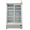 Crusader CCE1130S - Double Sliding Glass Door Display Fridge White