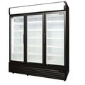 Crusader CCE1630BLK - Triple Glass Door Display Fridge Black