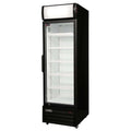 Crusader CCE605BLK - Single Glass Door Display Fridge Black